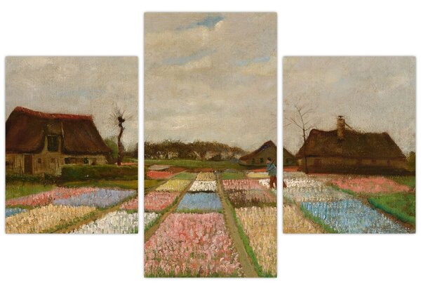 Obraz - Vincent van Gogh, Flower Beds in Holland, reprodukcia (90x60 cm)
