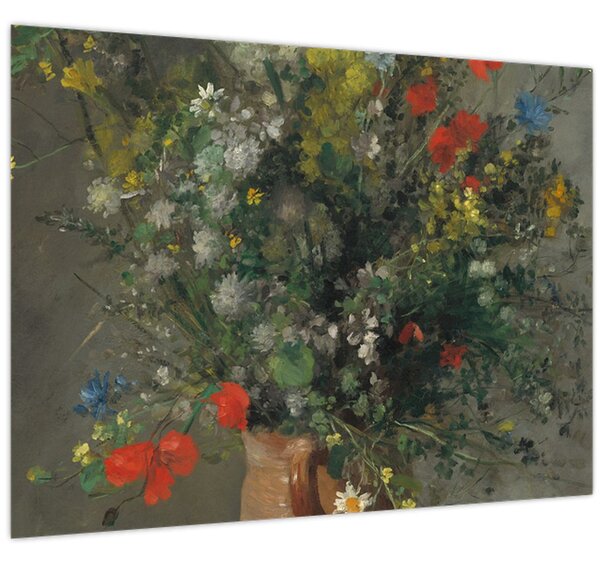 Obraz - Auguste Renoir, Flowers in a Vase, reprodukcia (70x50 cm)