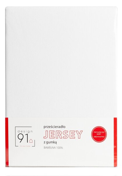 JERSEY PRESTIERADLO 220X240 CM, VÝŠKA 30 CM BIELE