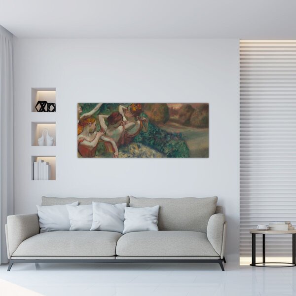 Obraz - Edgar Degas, Four Dancers, reprodukcia (120x50 cm)