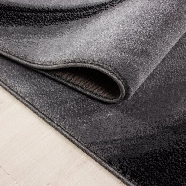 Ayyildiz , Kusový koberec Miami 6630 black, 80x300, šedá, kancelária