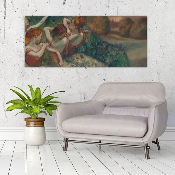 Obraz - Edgar Degas, Four Dancers, reprodukcia (120x50 cm)