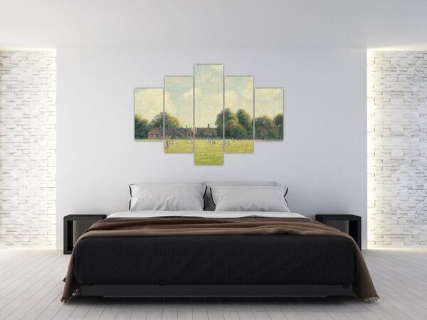 Obraz - Camille Pissarro, Hampton Court Green, reprodukcia (150x105 cm)