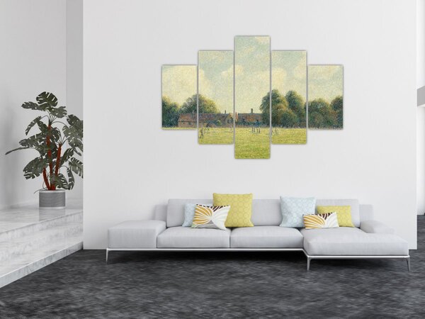 Obraz - Camille Pissarro, Hampton Court Green, reprodukcia (150x105 cm)