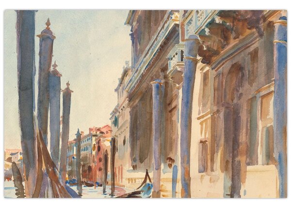 Obraz - John Singer Sargent, Gondola Moorings on the Grand Canal, reprodukcia (90x60 cm)