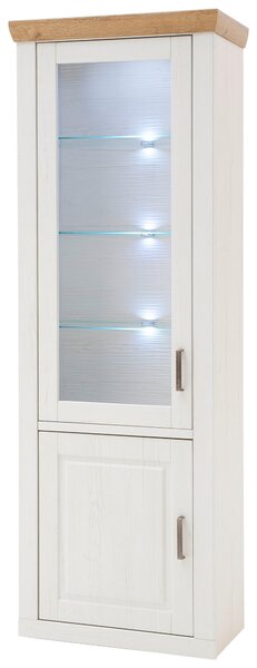 VITRÍNA, farba duba, farba pínie, 73/210/40 cm Livetastic - Sklenené vitríny, Online Only