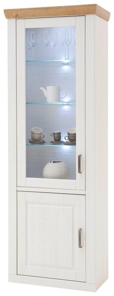 VITRÍNA, farba duba, farba pínie, 73/210/40 cm Livetastic - Sklenené vitríny, Online Only