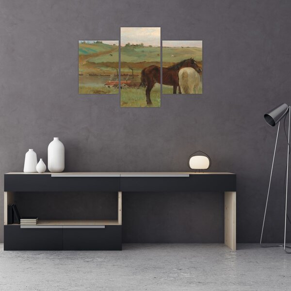 Obraz - Edgar Degas, Horses in a Meadow, reprodukcia (90x60 cm)