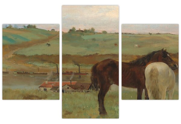 Obraz - Edgar Degas, Horses in a Meadow, reprodukcia (90x60 cm)