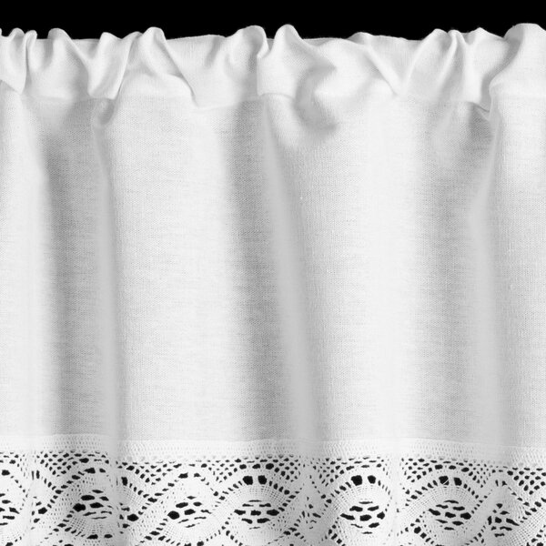 KRÁTKA ZÁCLONA NA PÁSKE VINCE 150X30 CM BIELA
