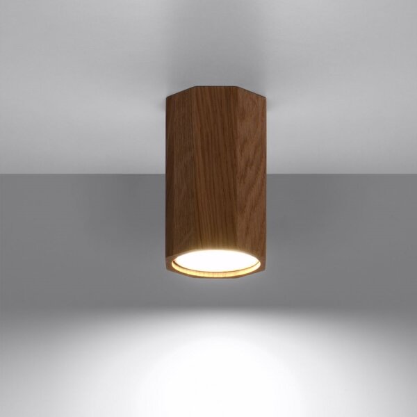 Sollux SL.1033 - Bodové svietidlo ZEKE 1xGU10/40W/230V 10 cm dub