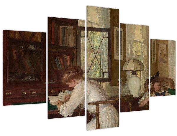 Obraz - Edmund Tarbell, Josephine and Mercie, reprodukcia (150x105 cm)