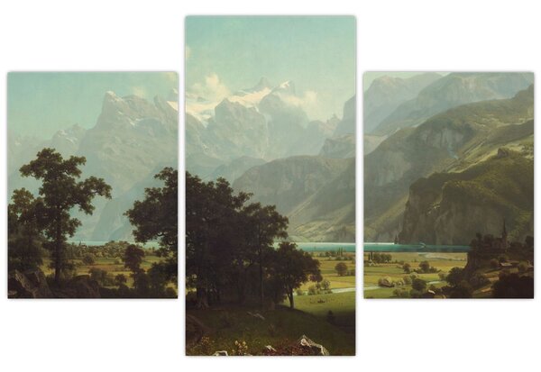 Obraz - Albert Bierstadt, Lake Lucerne, reprodukcia (90x60 cm)