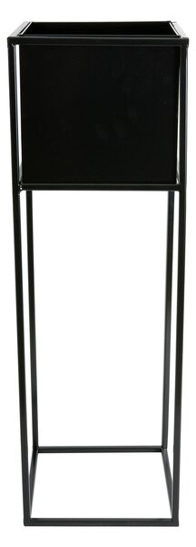 KOVOVÝ KVETINÁČ SO STOJANOM PLAIN 70X24 CM ČIERNA