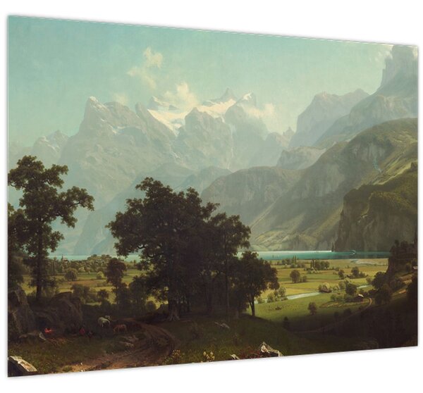 Obraz - Albert Bierstadt, Lake Lucerne, reprodukcia (70x50 cm)