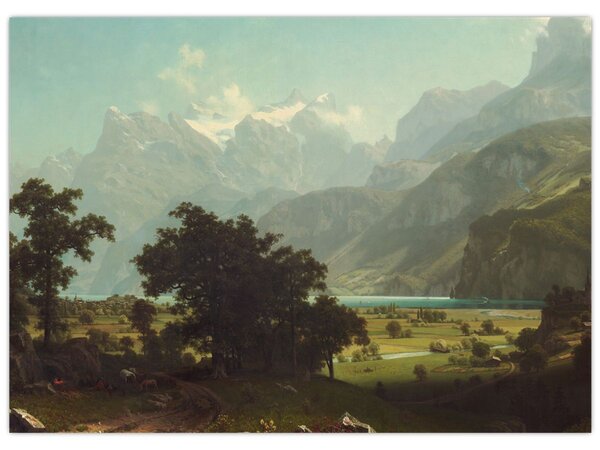 Obraz - Albert Bierstadt, Lake Lucerne, reprodukcia (70x50 cm)