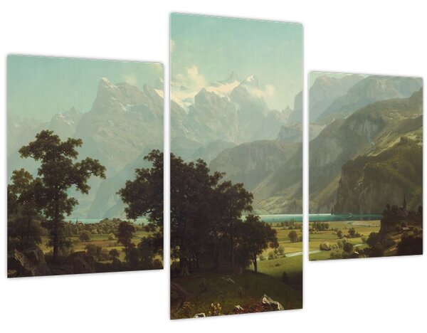 Obraz - Albert Bierstadt, Lake Lucerne, reprodukcia (90x60 cm)