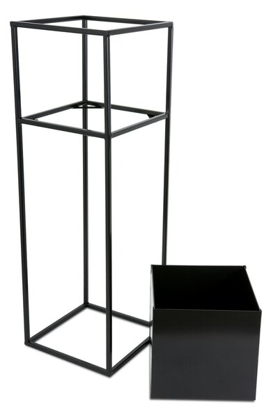 KOVOVÝ KVETINÁČ SO STOJANOM PLAIN 70X24 CM ČIERNA