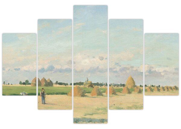 Obraz - Camille Pissarro, Landscape, Ile de France, reprodukcia (150x105 cm)