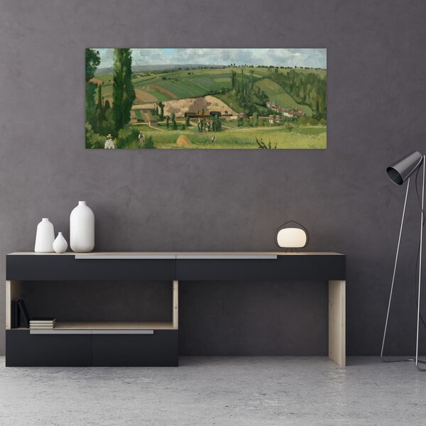 Obraz - Camille Pissarro, Landscape at Les Pâtis, Pontoise, reprodukcia (120x50 cm)