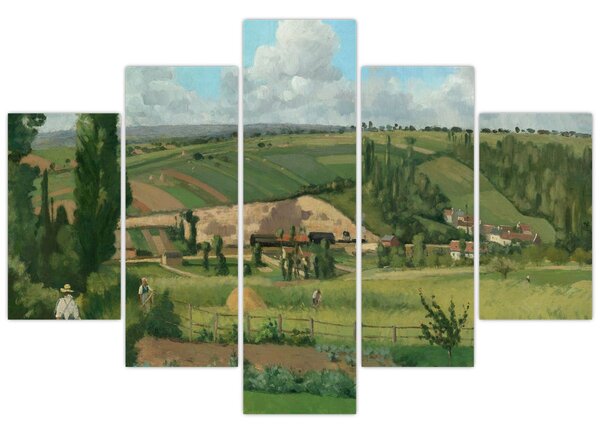 Obraz - Camille Pissarro, Landscape at Les Pâtis, Pontoise, reprodukcia (150x105 cm)