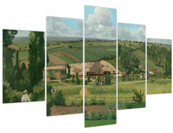 Obraz - Camille Pissarro, Landscape at Les Pâtis, Pontoise, reprodukcia (150x105 cm)