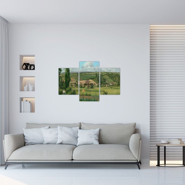 Obraz - Camille Pissarro, Landscape at Les Pâtis, Pontoise, reprodukcia (90x60 cm)