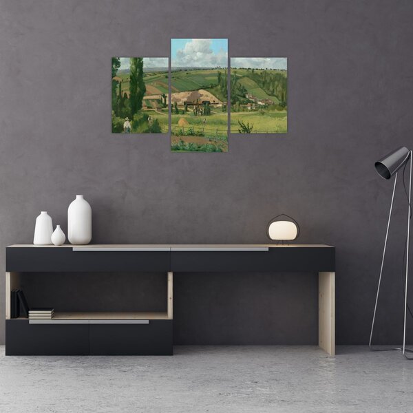 Obraz - Camille Pissarro, Landscape at Les Pâtis, Pontoise, reprodukcia (90x60 cm)
