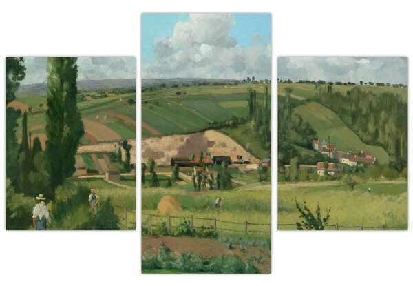 Obraz - Camille Pissarro, Landscape at Les Pâtis, Pontoise, reprodukcia (90x60 cm)