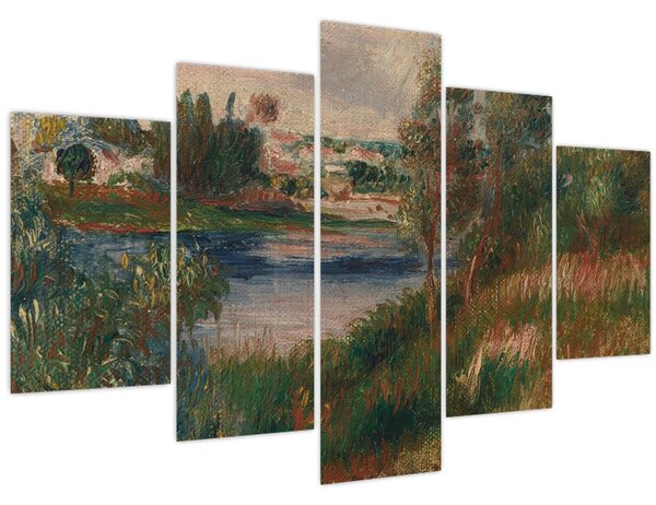 Obraz - Auguste Renoir, Landscape at Vetheuil, reprodukcia (150x105 cm)