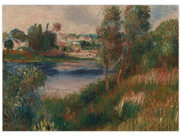 Obraz - Auguste Renoir, Landscape at Vetheuil, reprodukcia (70x50 cm)