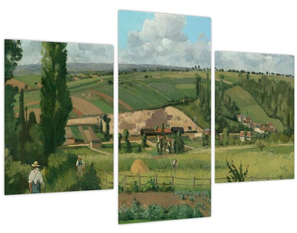 Obraz - Camille Pissarro, Landscape at Les Pâtis, Pontoise, reprodukcia (90x60 cm)
