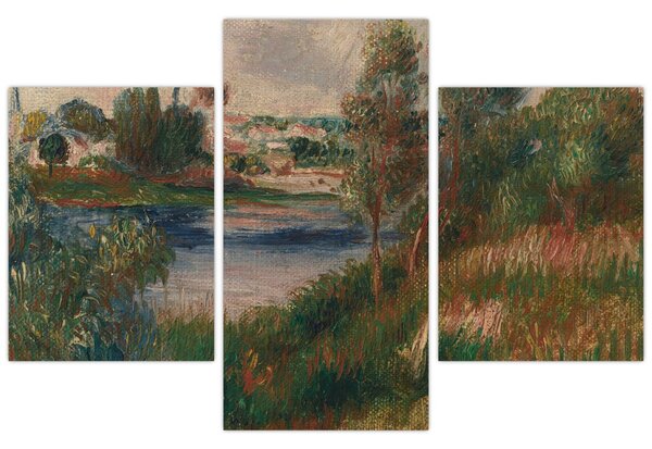 Obraz - Auguste Renoir, Landscape at Vetheuil, reprodukcia (90x60 cm)