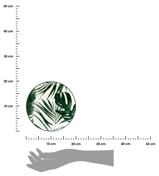 Porcelánový hlboký tanier Leafs, (fi) 20 cm, listy, sada 6ks