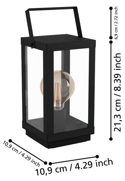 STOLNÁ LAMPA, E27, 16,5/15/37 cm Eglo - Online Only bytové doplnky, Online Only