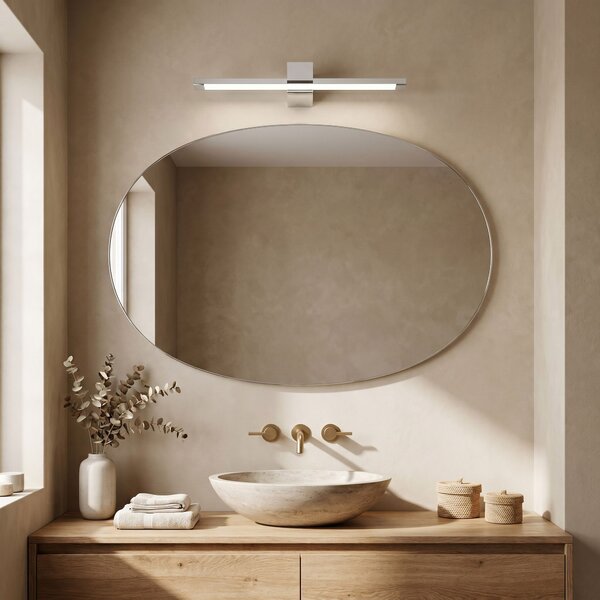 Toolight Toolight, LED nástenné svietidlo, 60cm, 12W, 4000K, 1000lm, SWE041-1W, chrómová, OSW-20141