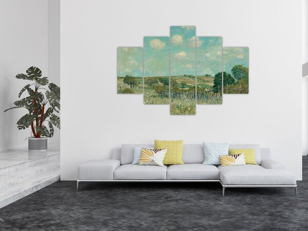 Obraz - Alfred Sisley, Meadow, reprodukcia (150x105 cm)