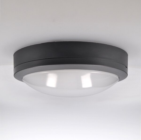 Brilagi - LED Vonkajšie stropné svietidlo LED/20W/230V pr. 23 cm IP54 antracit