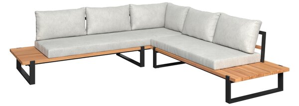TERASOVÁ SEDACIA SÚPRAVA 3-dielne, drevo, kov, textil Ambia Garden - Online Only záhrada, Online Only