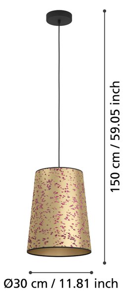 ZÁVESNÉ SVIETIDLO, 30/150 cm Eglo - Online Only bytové doplnky, Online Only