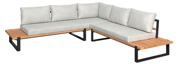 TERASOVÁ SEDACIA SÚPRAVA 3-dielne, drevo, kov, textil Ambia Garden - Online Only záhrada, Online Only