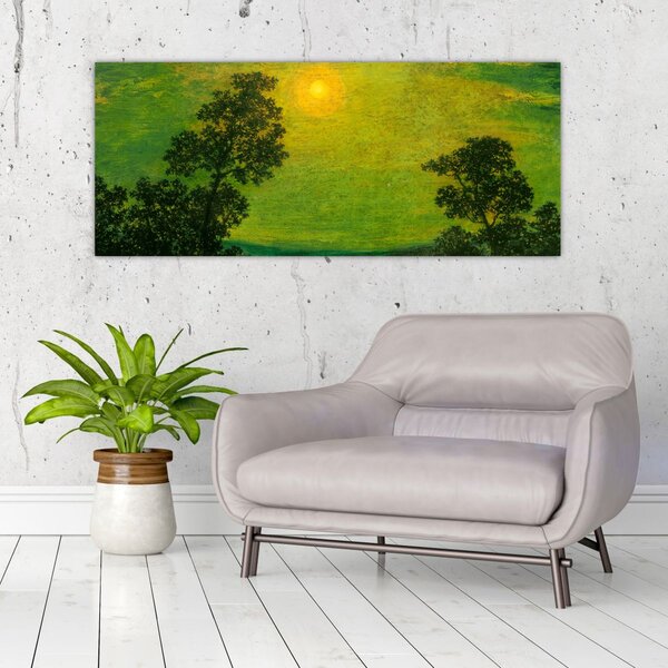 Obraz - Imitator of Ralph Albert Blakelock, Moonlight, reprodukcia (120x50 cm)