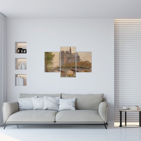 Obraz - Robert William Vonnoh, Notre Dame de Paris, reprodukcia (90x60 cm)