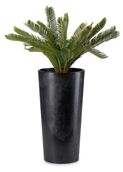 PLASTOVÝ KVETINÁČ URBANIKA SADA 2KS 57X30 CM+46,6X25,5 CM ČIERNA