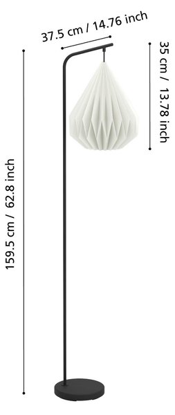 STOJACIA LAMPA, 36,5/30/158,5 cm Eglo - Online Only bytové doplnky, Online Only