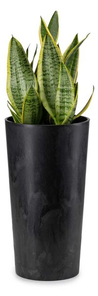 PLASTOVÝ KVETINÁČ URBANIKA SADA 2KS 57X30 CM+46,6X25,5 CM ČIERNA