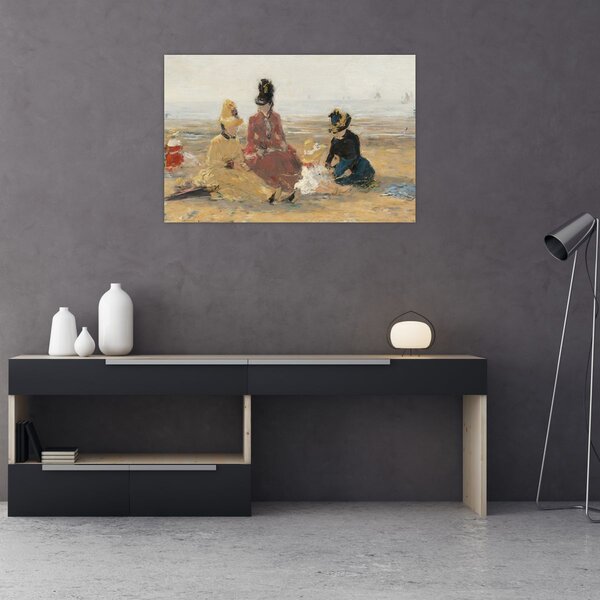 Obraz - Eugène Boudin, On the Beach, Trouville, reprodukcia (90x60 cm)