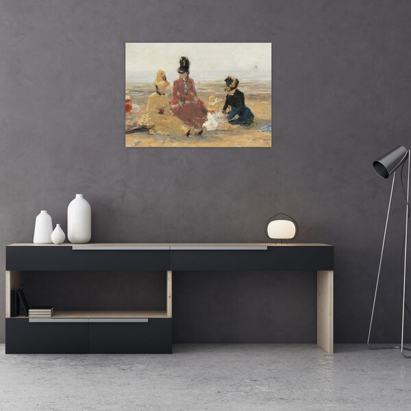 Obraz - Eugène Boudin, On the Beach, Trouville, reprodukcia (70x50 cm)