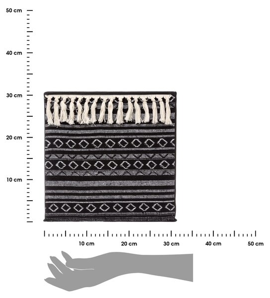 Úložný box Tassel, 31x31x31 cm, čierna