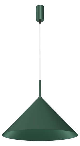 Závesné svietidlo Capital, 1x zelené kovové tienidlo, (fi 46cm), gr